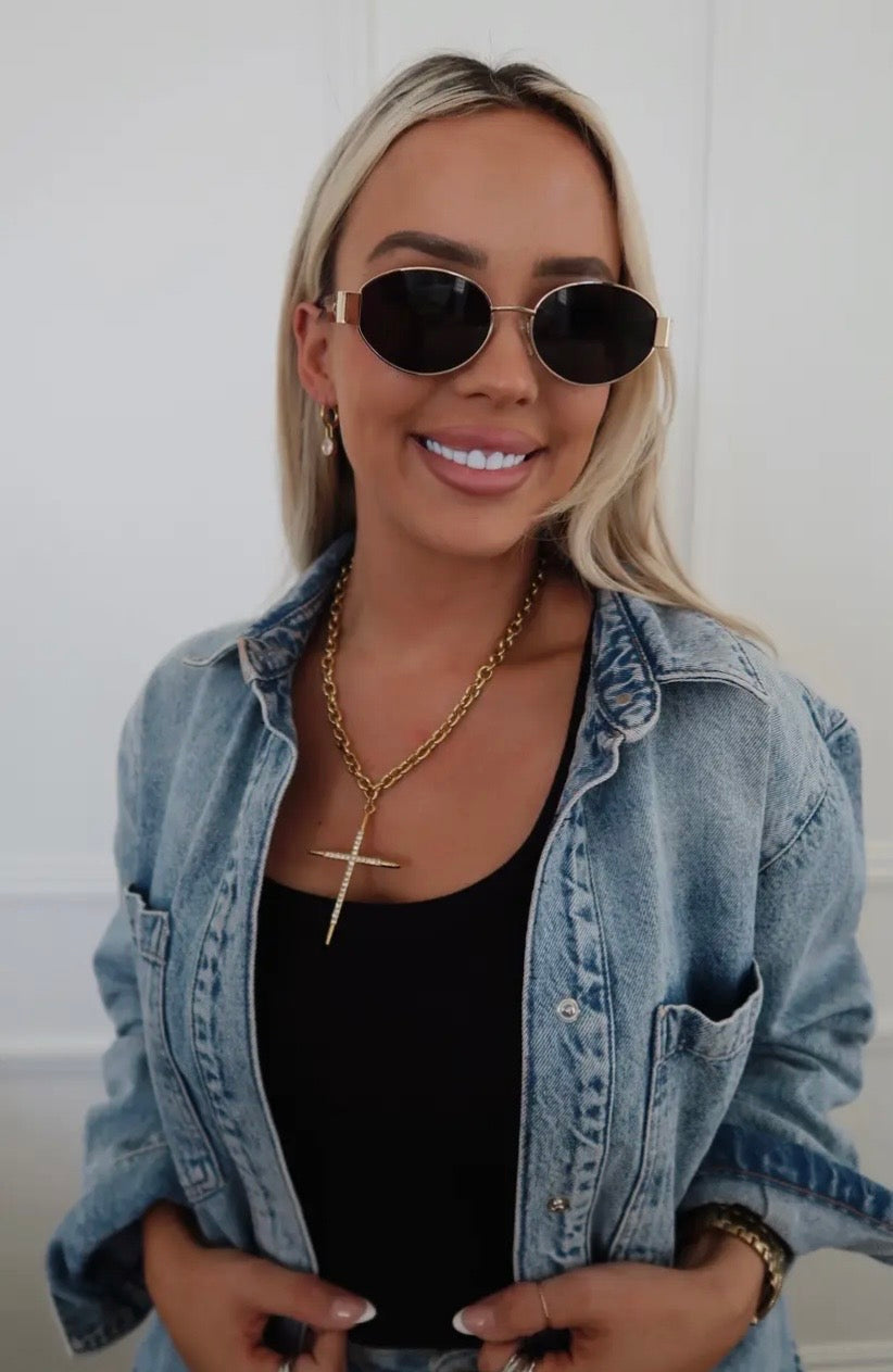 luxe cross necklace