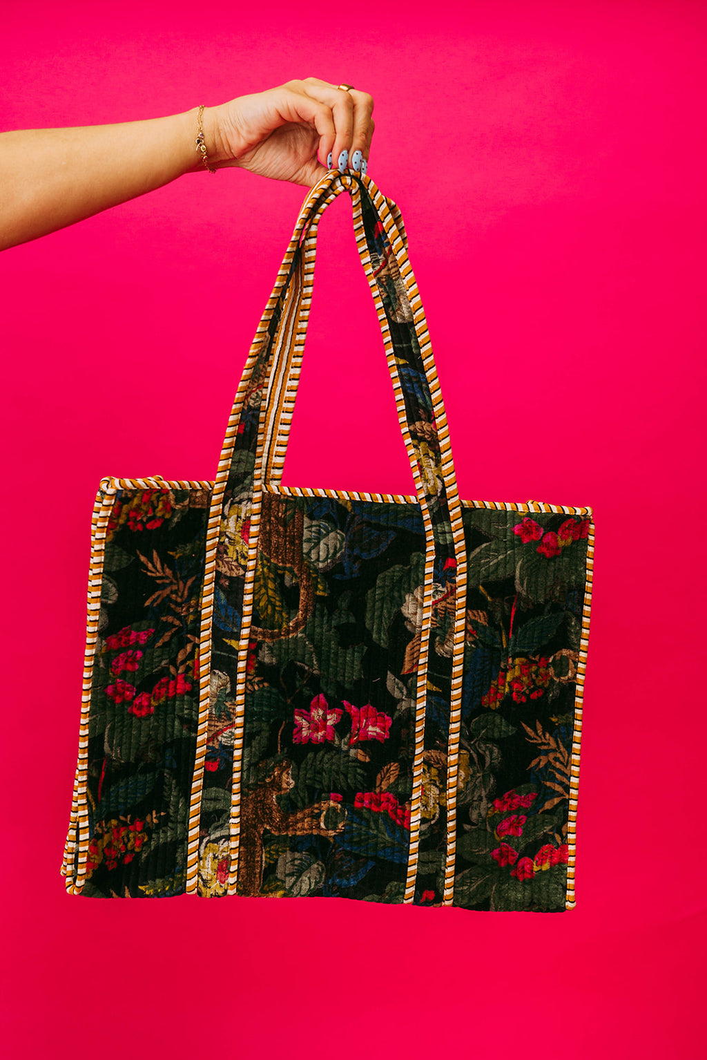 quilted large everyday tote bag