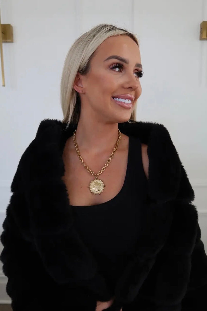 the gold coin monet necklace