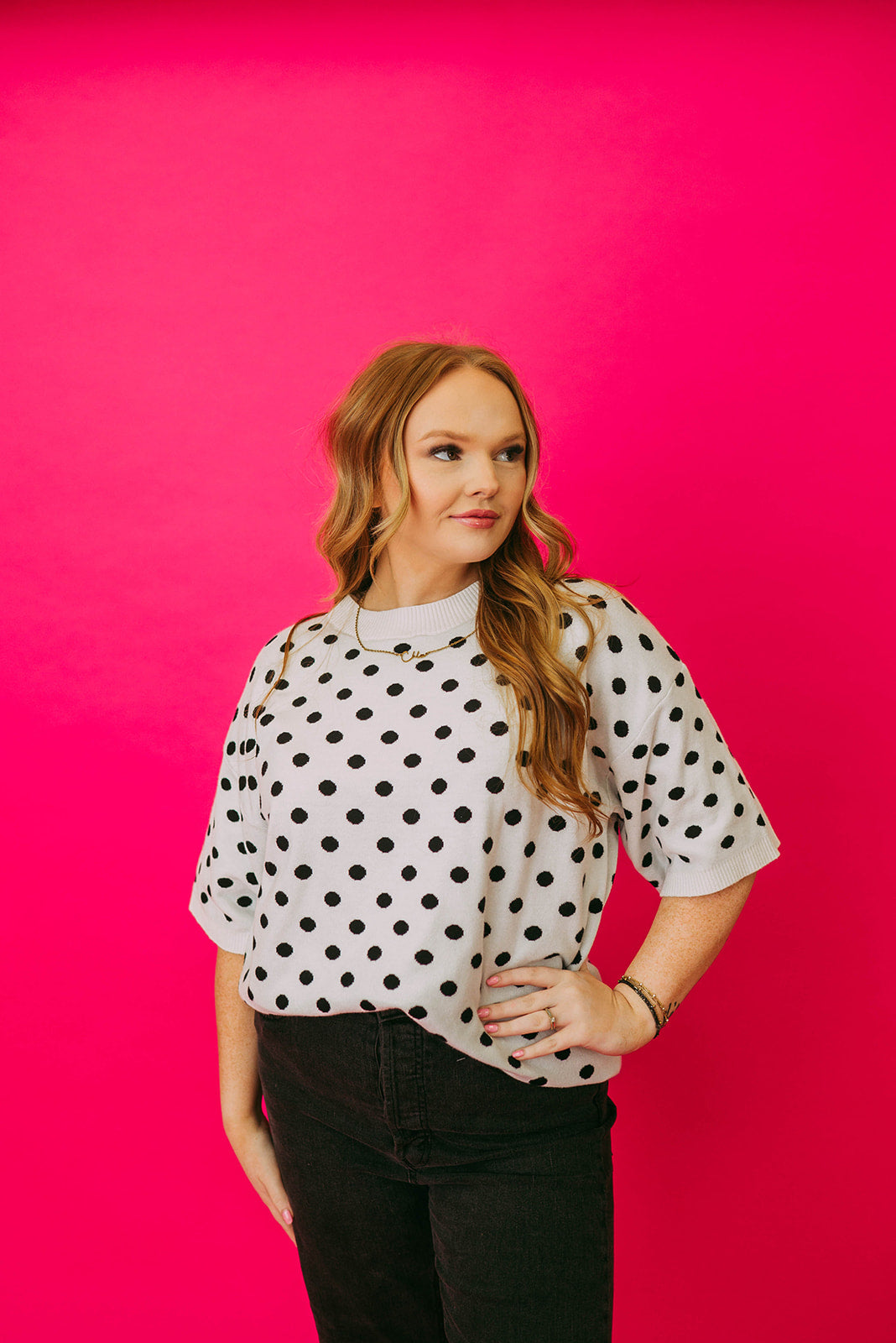 polka dot sweater