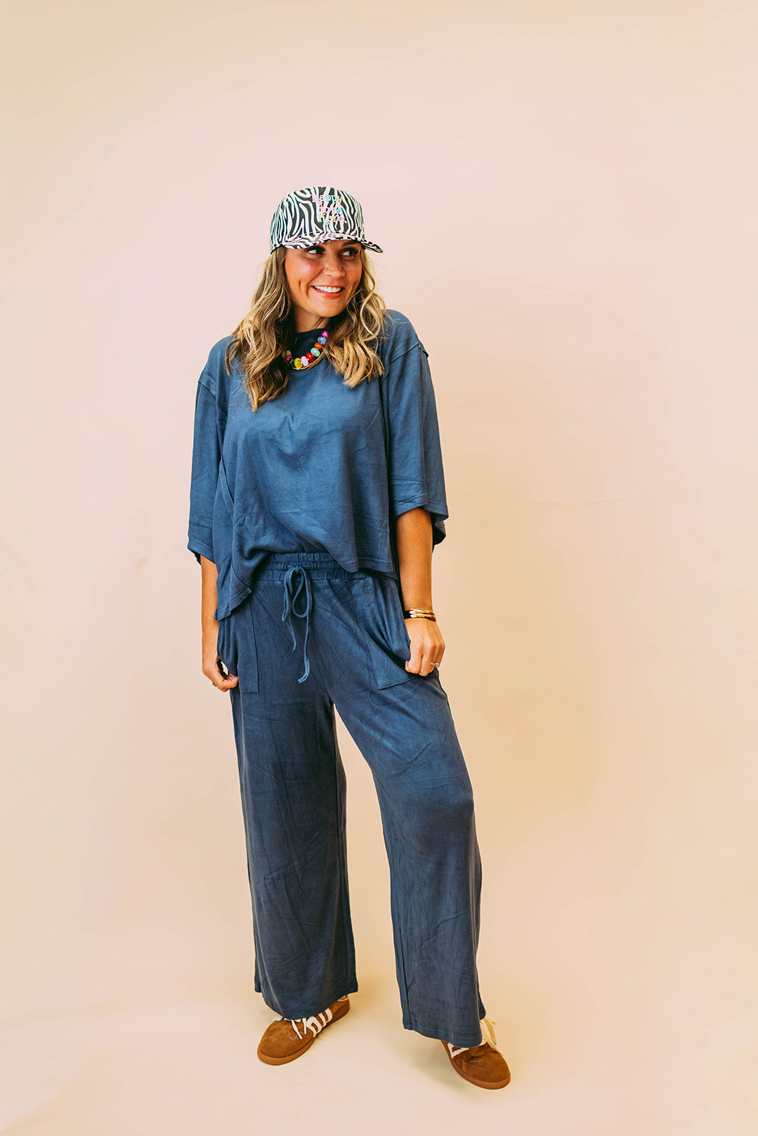 brushed stretch boxy lounge set