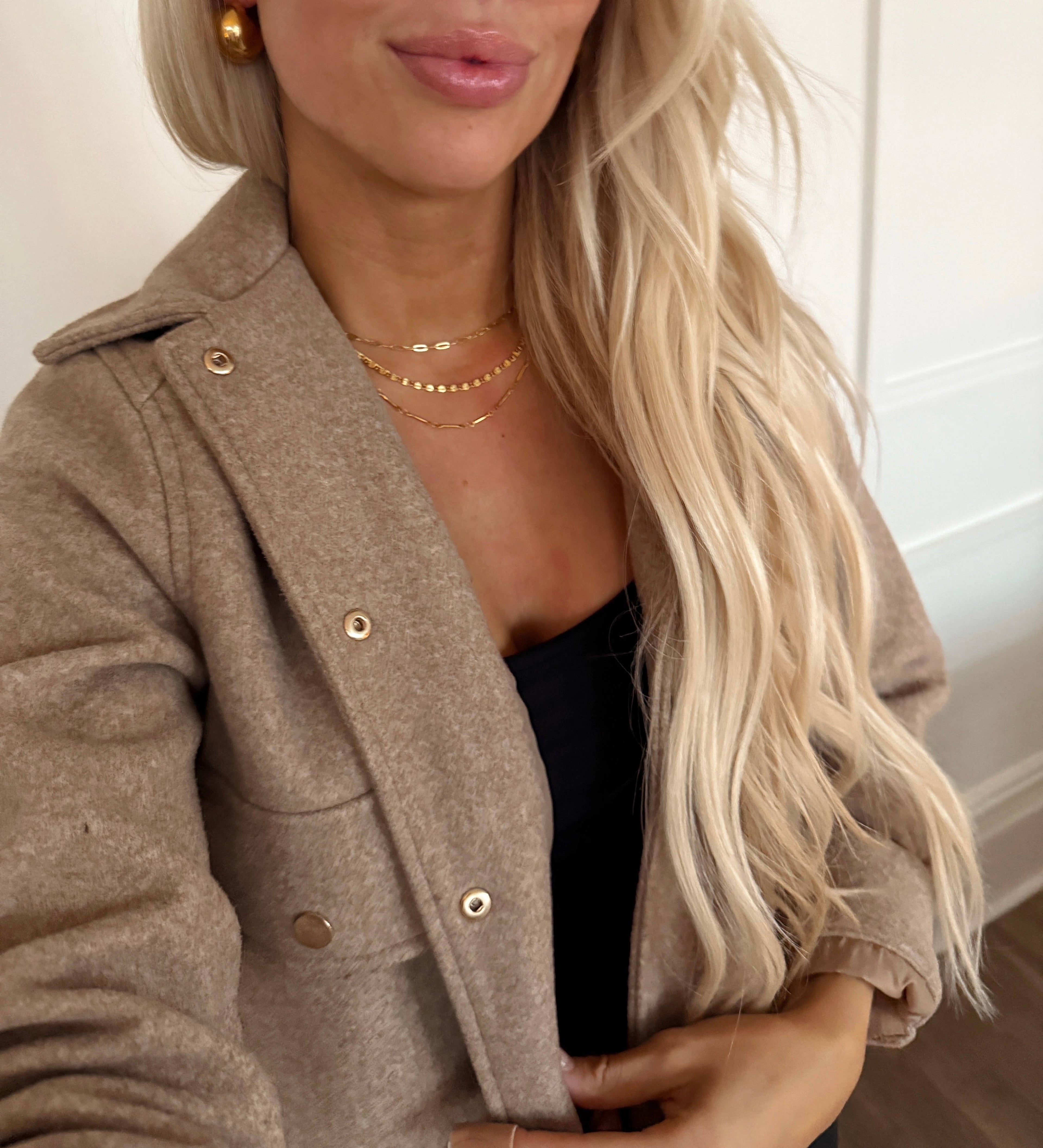 triple layered chain necklace