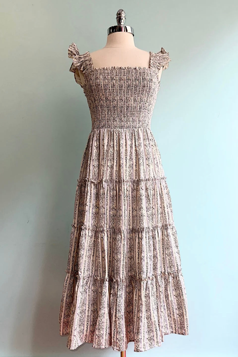 Blue Floral Maxi Dress