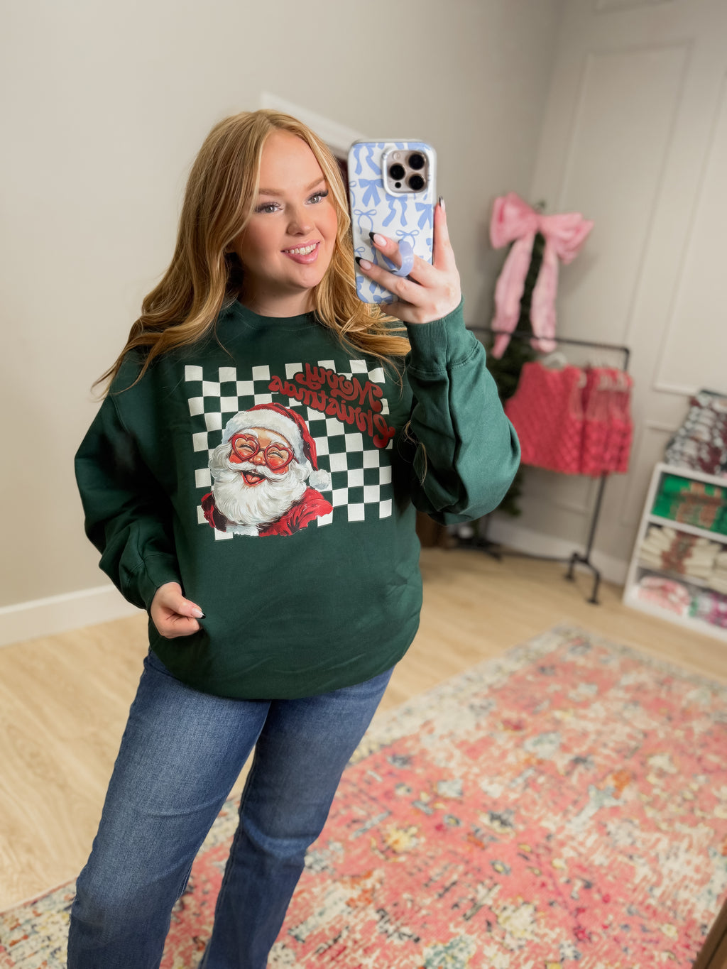 Checkered Merry Christmas Sweatshirt