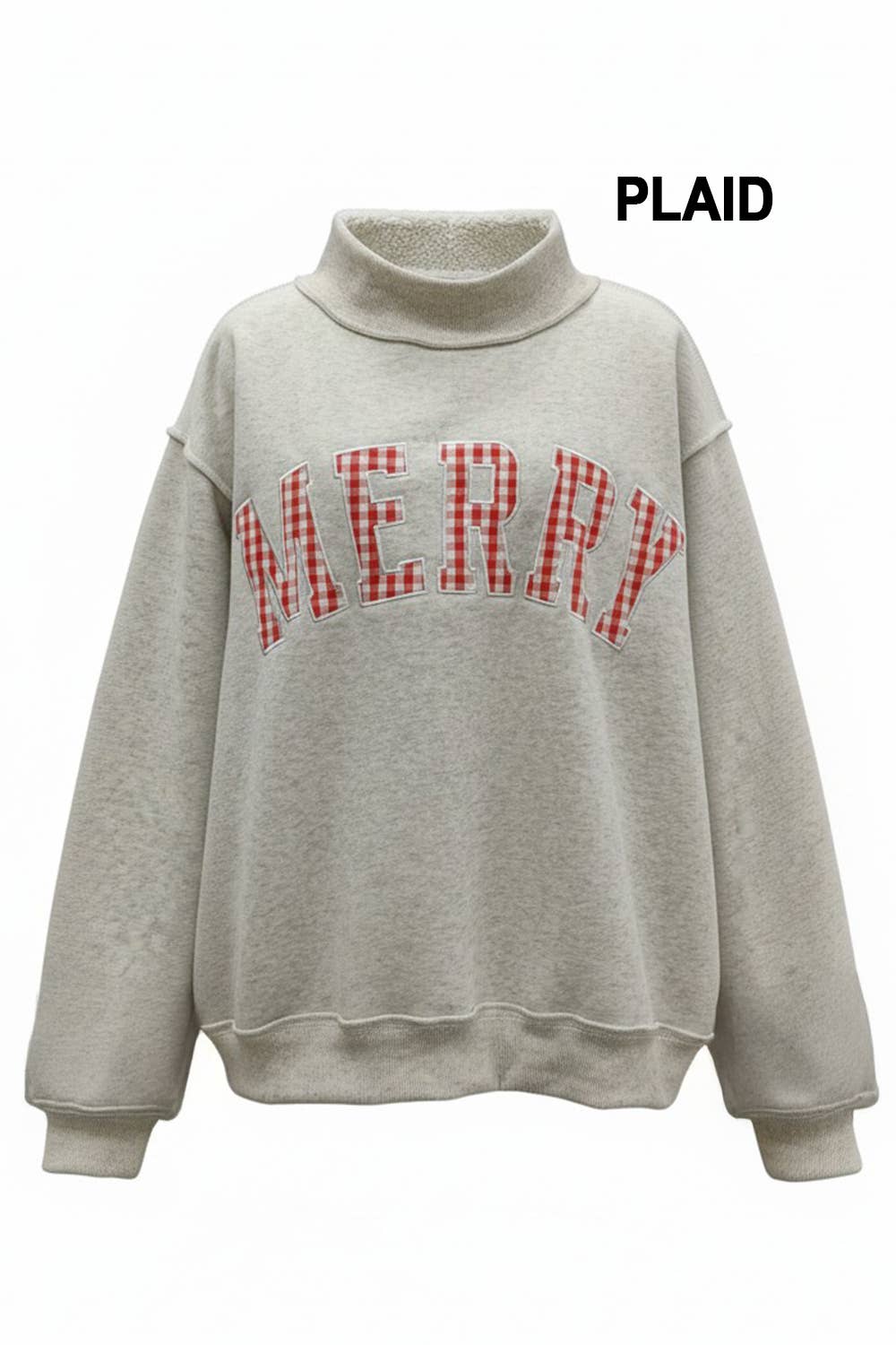 “merry” varsity mockneck
