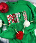 green merry Christmas sweatshirt