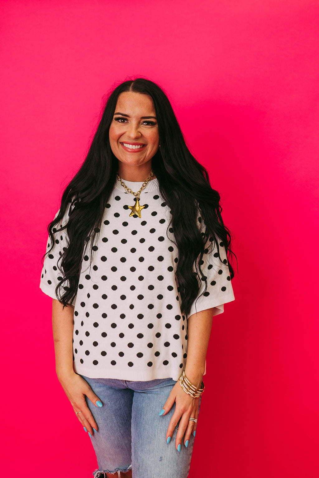 polka dot sweater