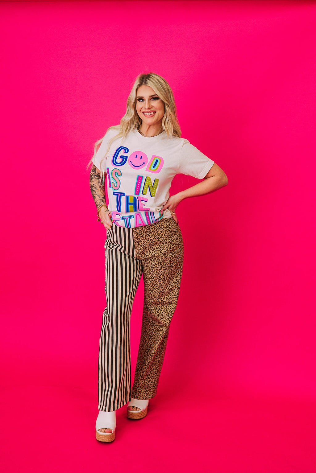 mix & match leopard stripe pants