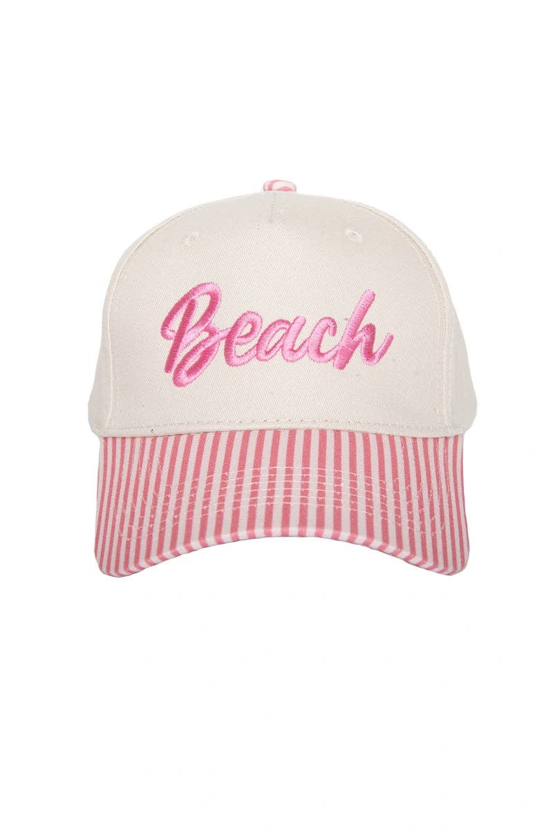 beach cursive two toned hat