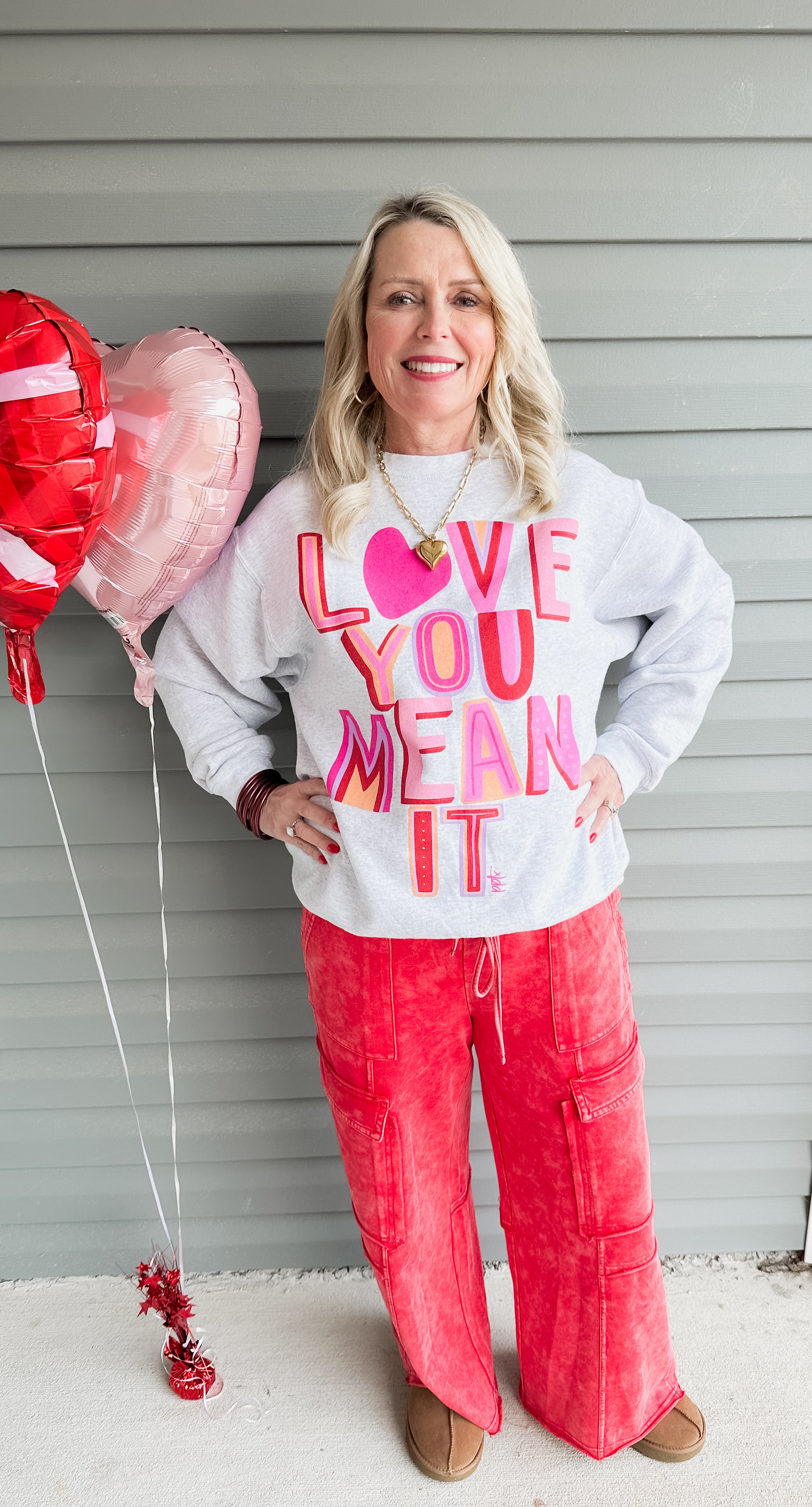 Red Mineral Washed Cargo Pants