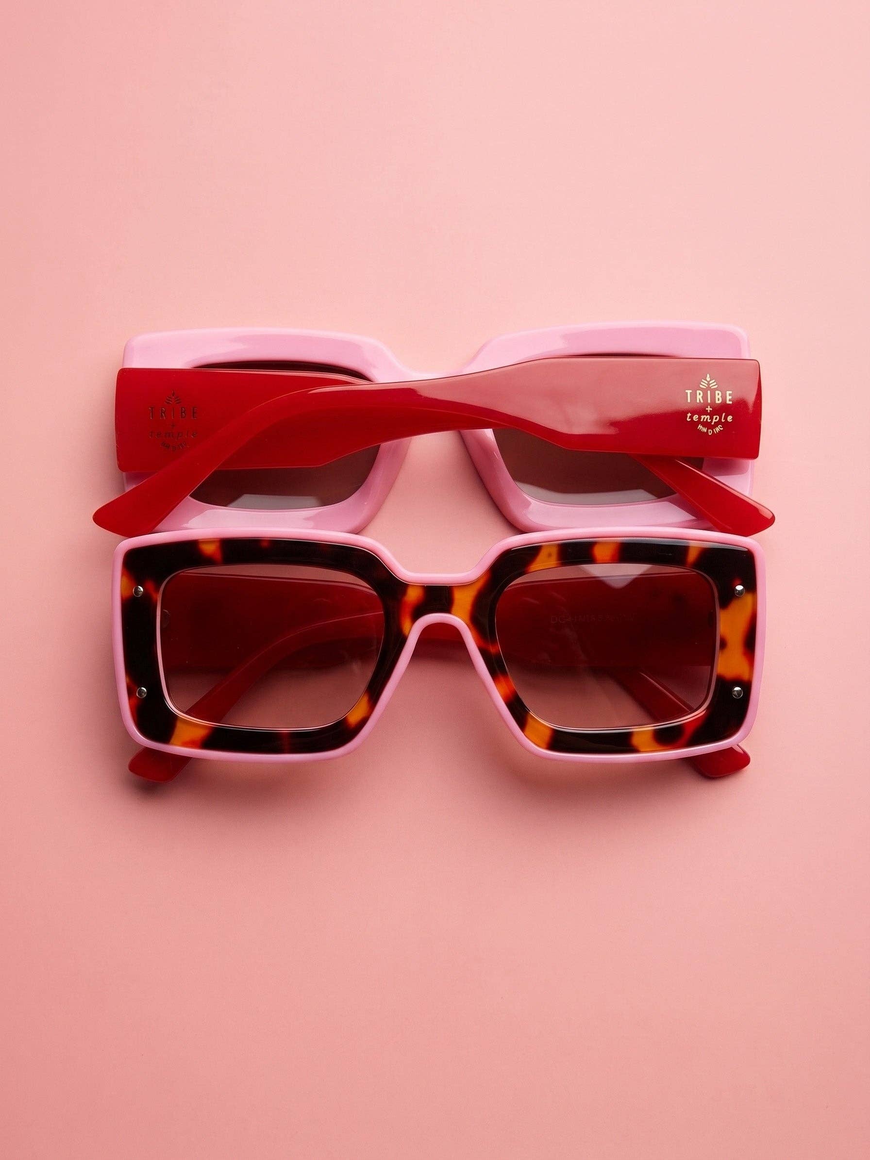 pink + red deco sunglasses
