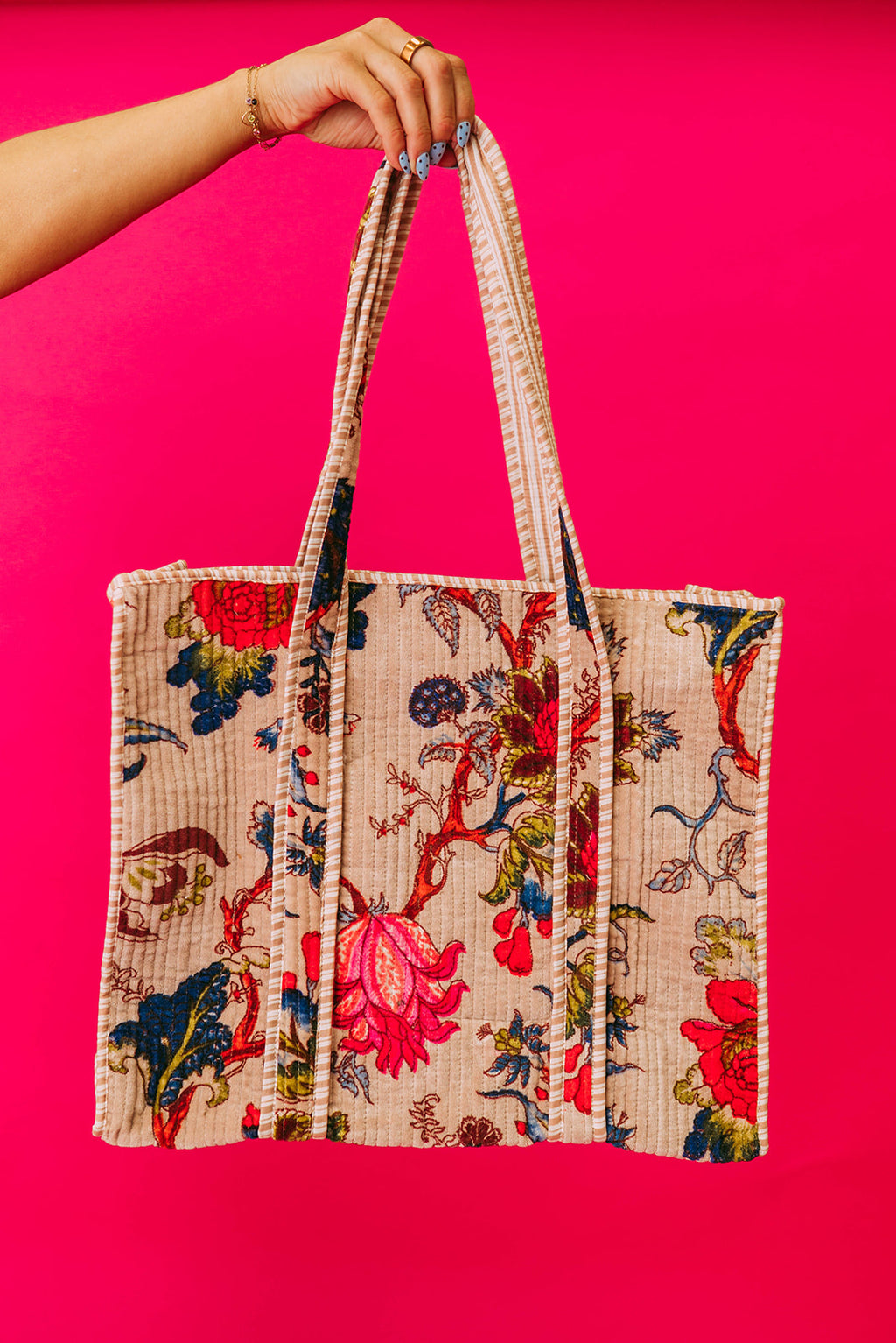 quilted large everyday tote bag