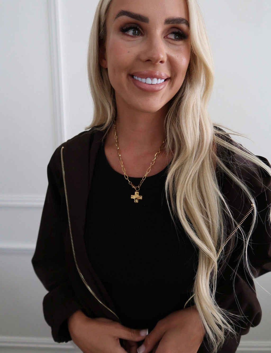 paperclip cross necklace
