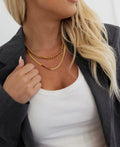 chain + herringbone necklace