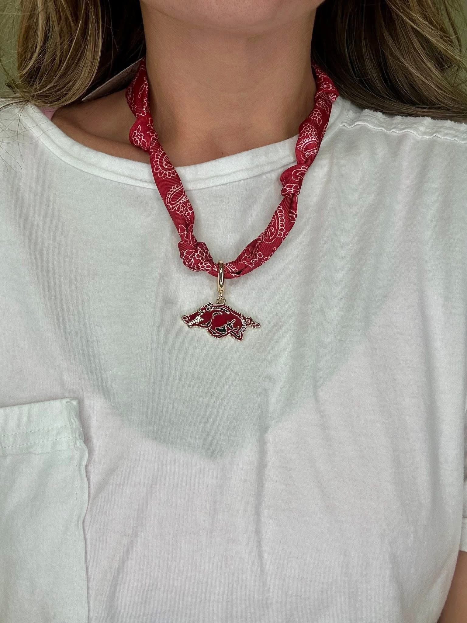 Razorbacks Scarf Neclace