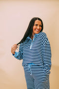 soft touch lightweight stripe wide leg set