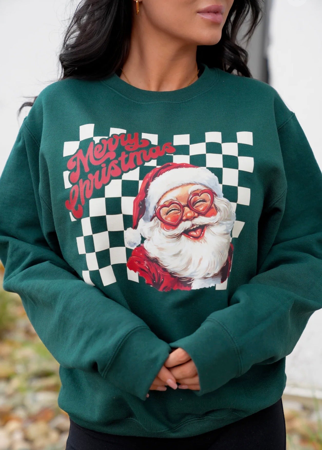 Checkered Merry Christmas Sweatshirt
