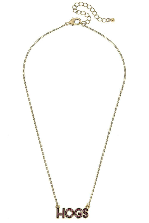 arkansas hogs necklace