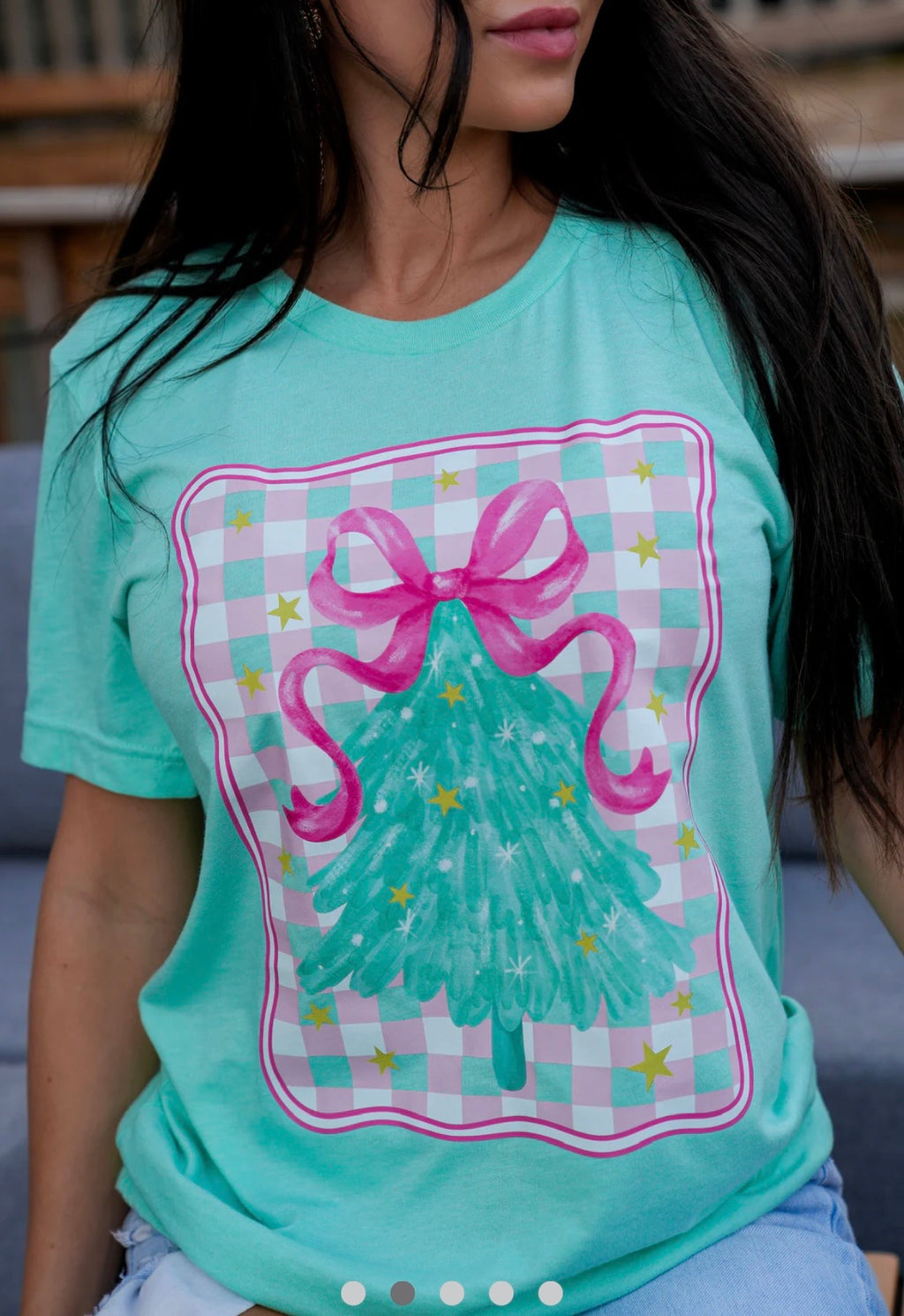 Mint Christmas Tree Tee