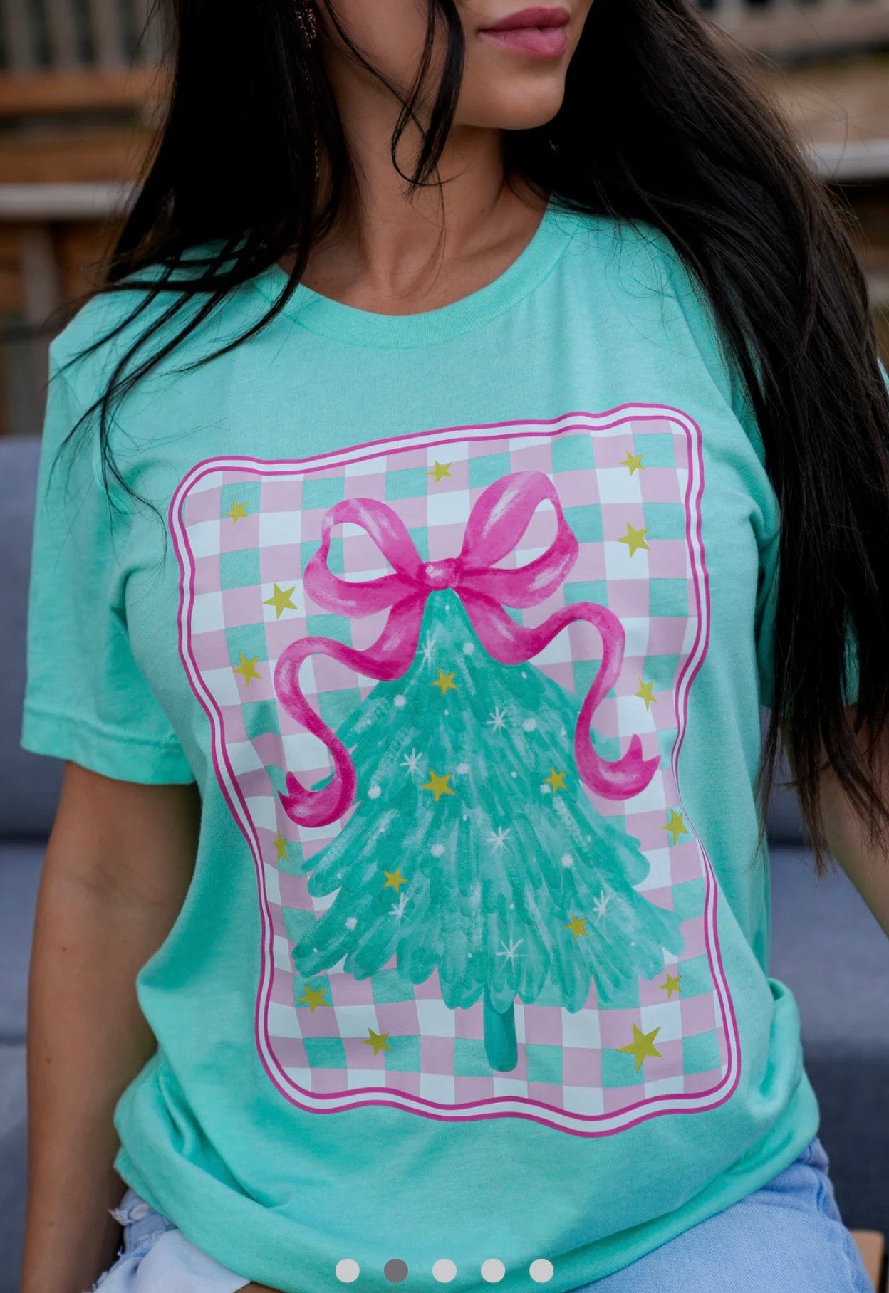 Mint Christmas Tree Tee