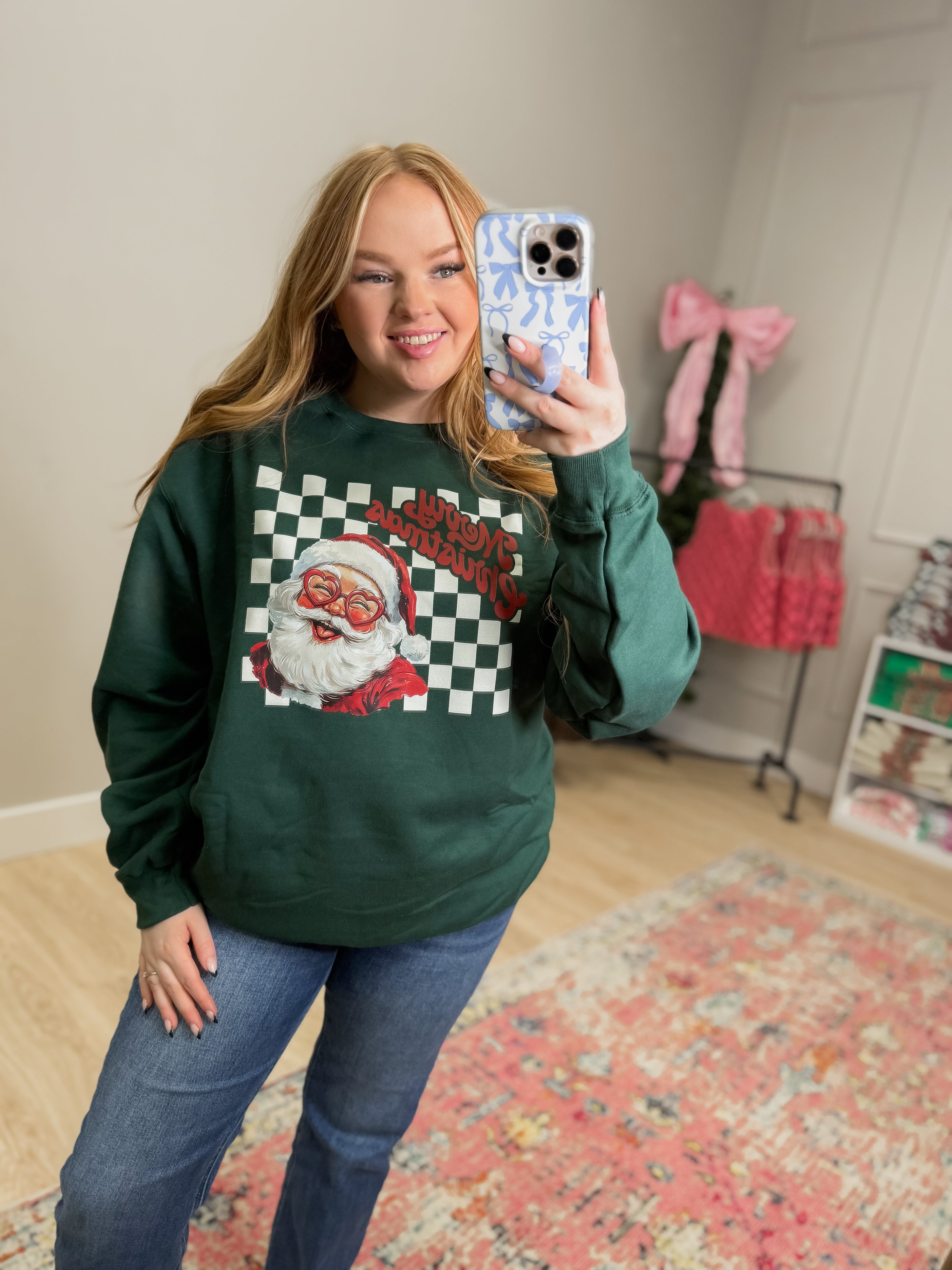 Checkered Merry Christmas Sweatshirt