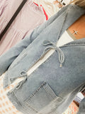 denim bow vest