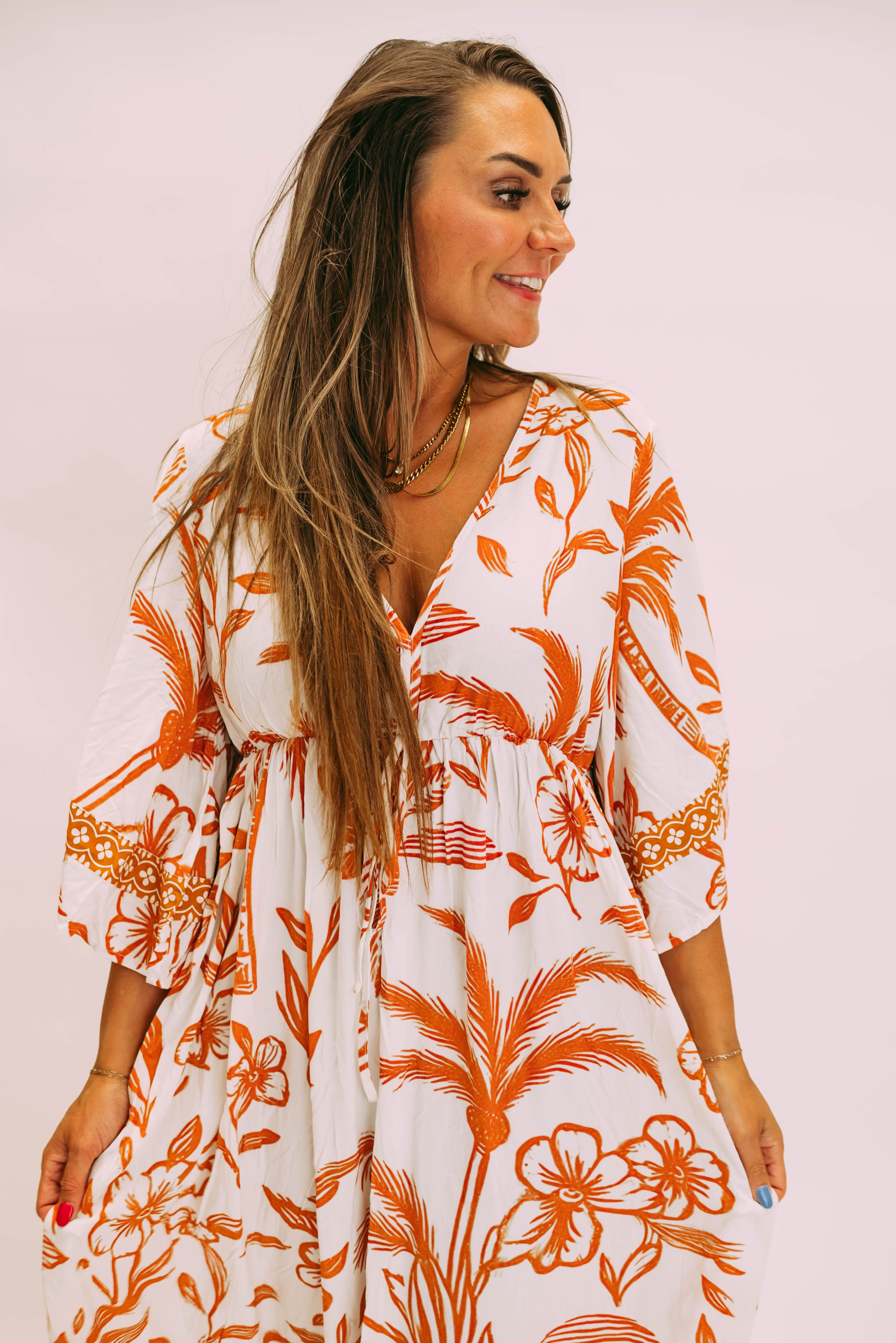 in the jungle kaftan dress