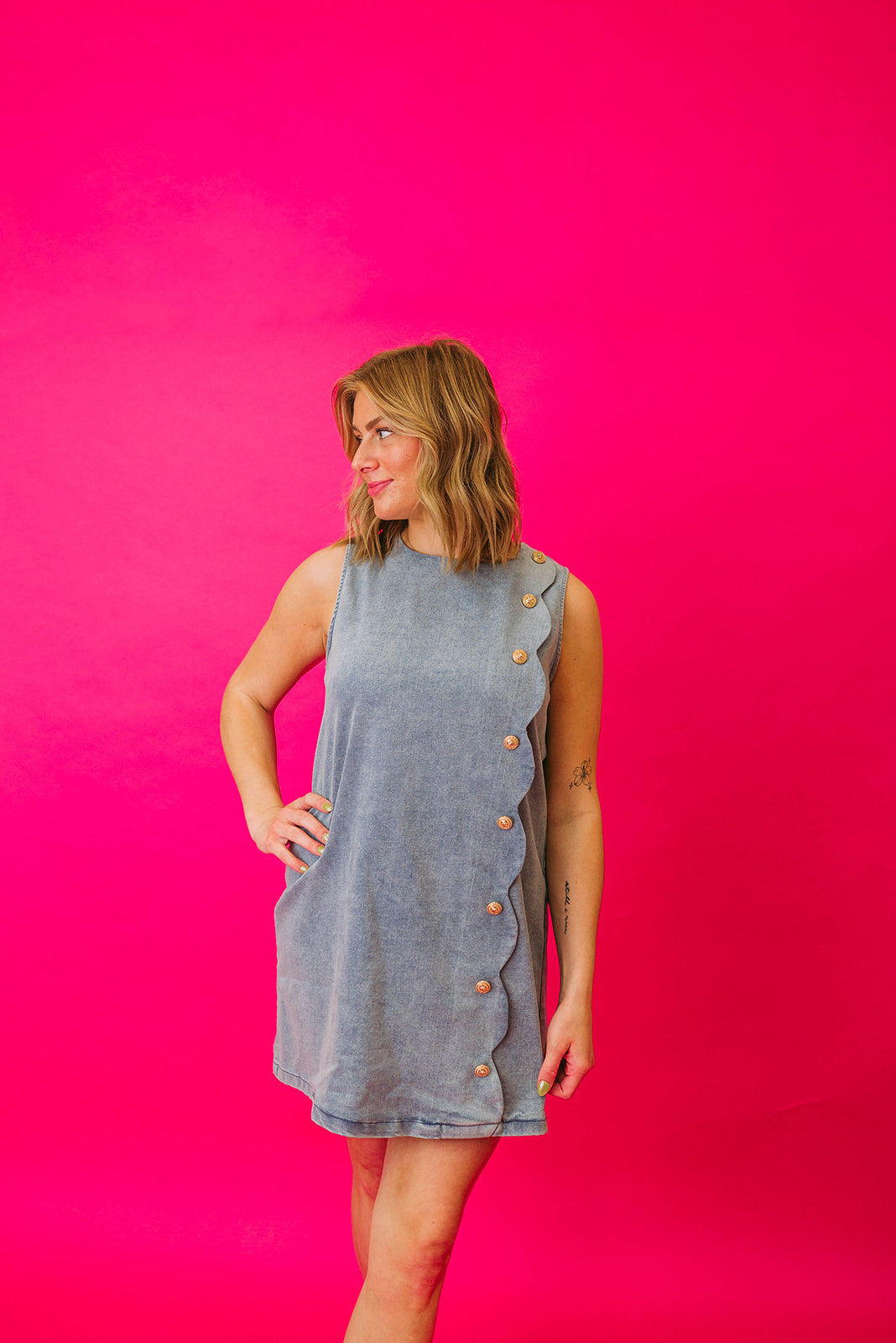 vintage denim dress