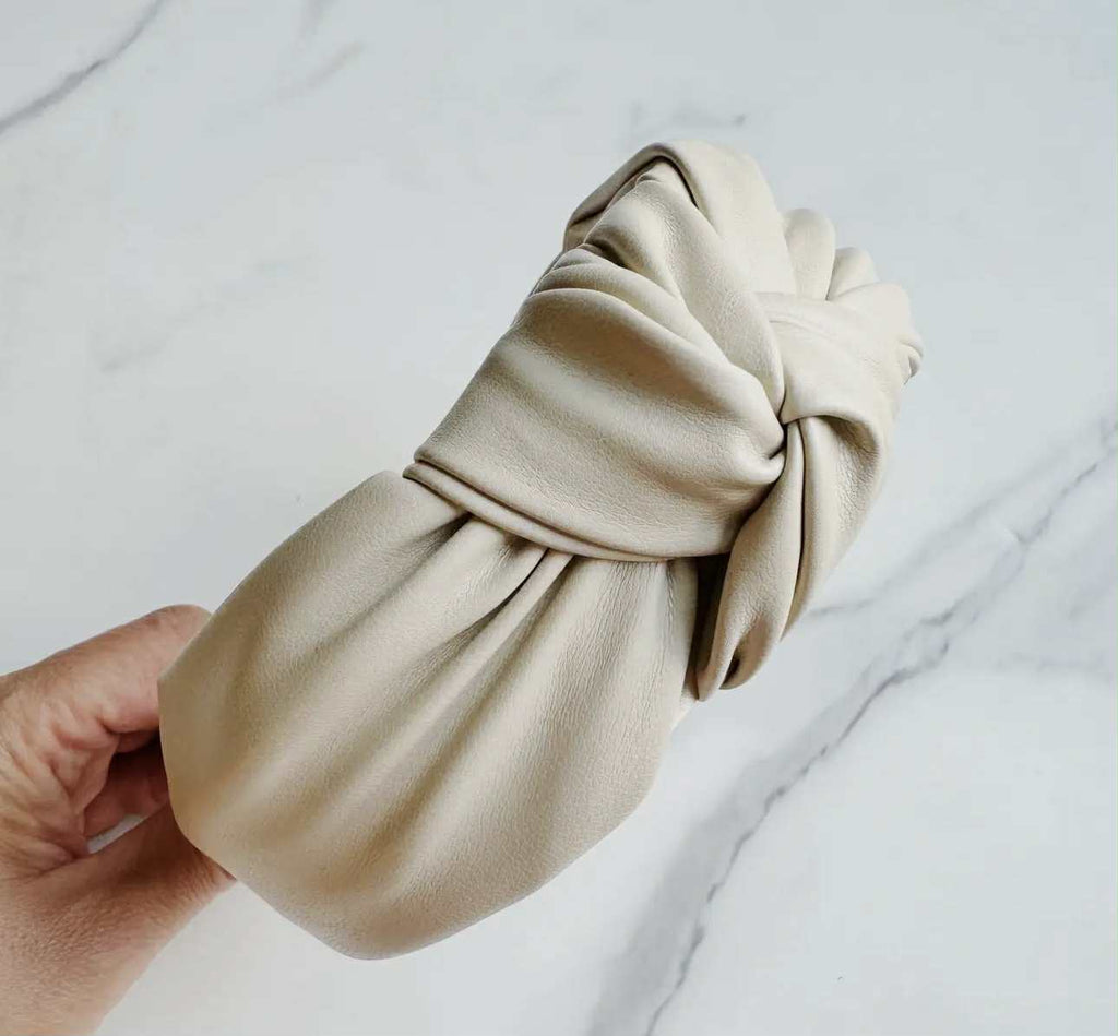 leather knotted headband