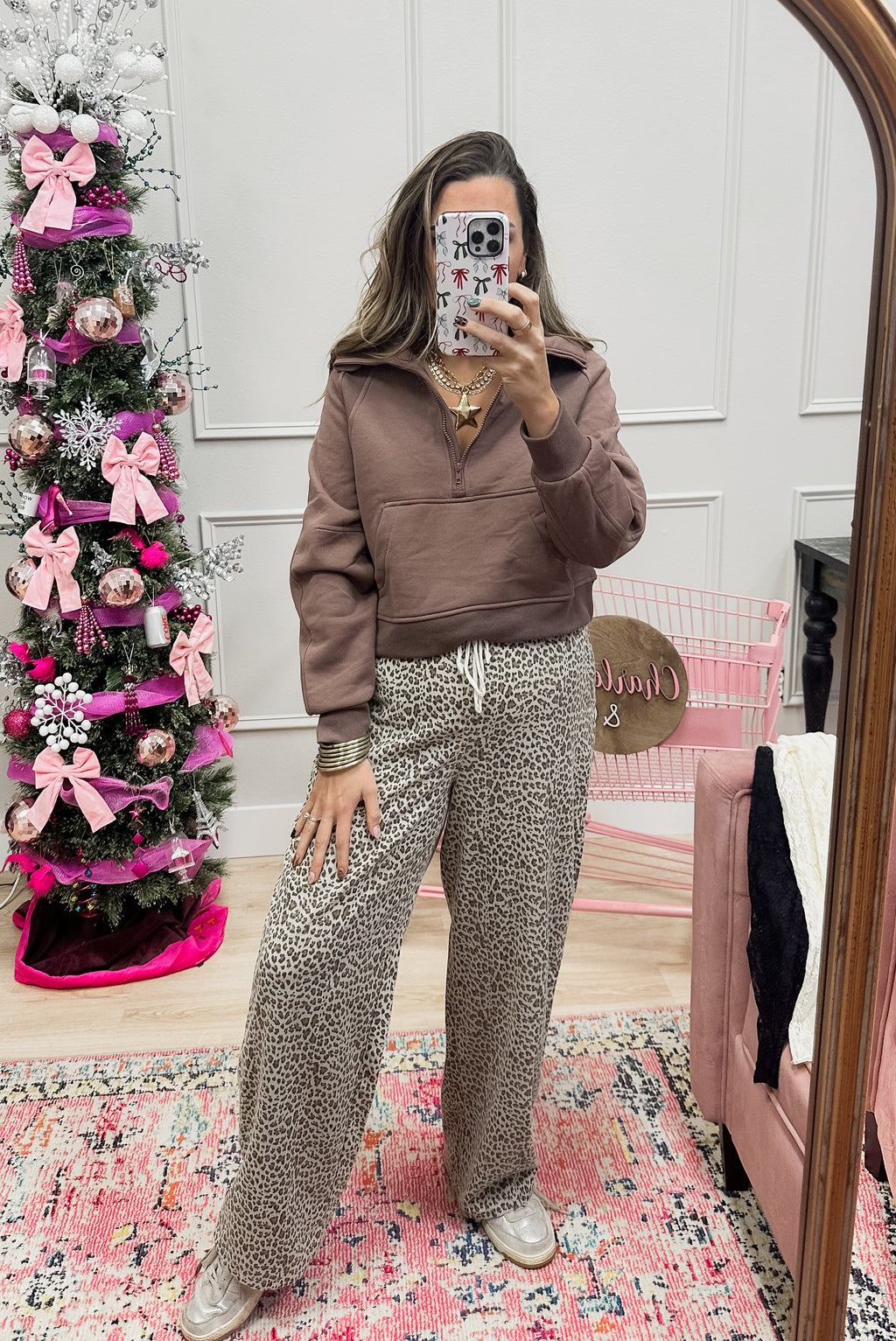 Half Zip Funnel Neck Sweatshirt