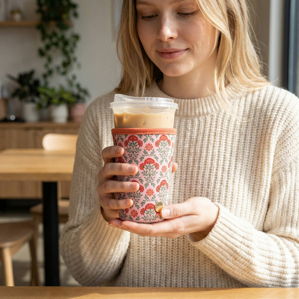 sip savvy drink sleeve large everbloom dusty rose