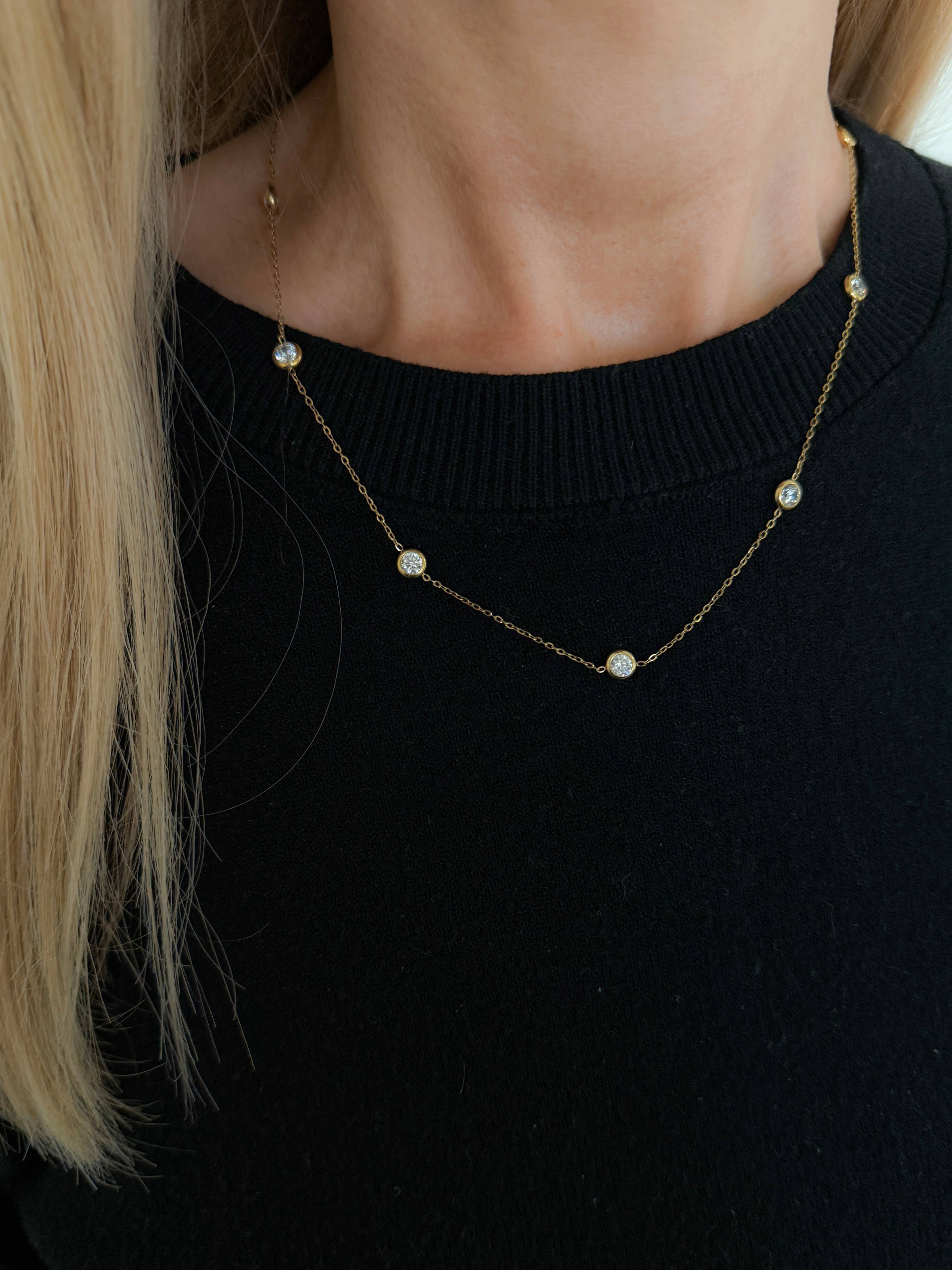 dainty diamond chain