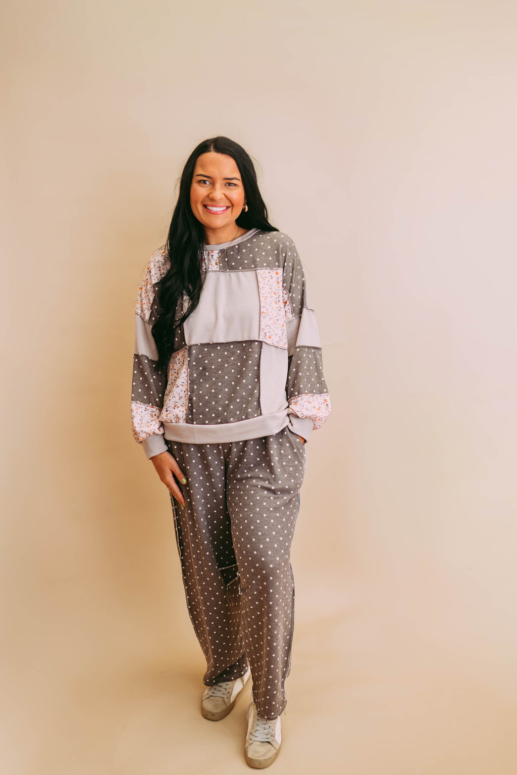 polka dot patchwork set