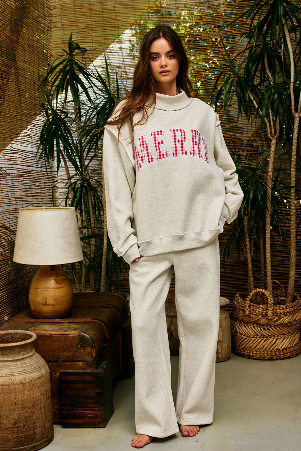 “merry” varsity mockneck