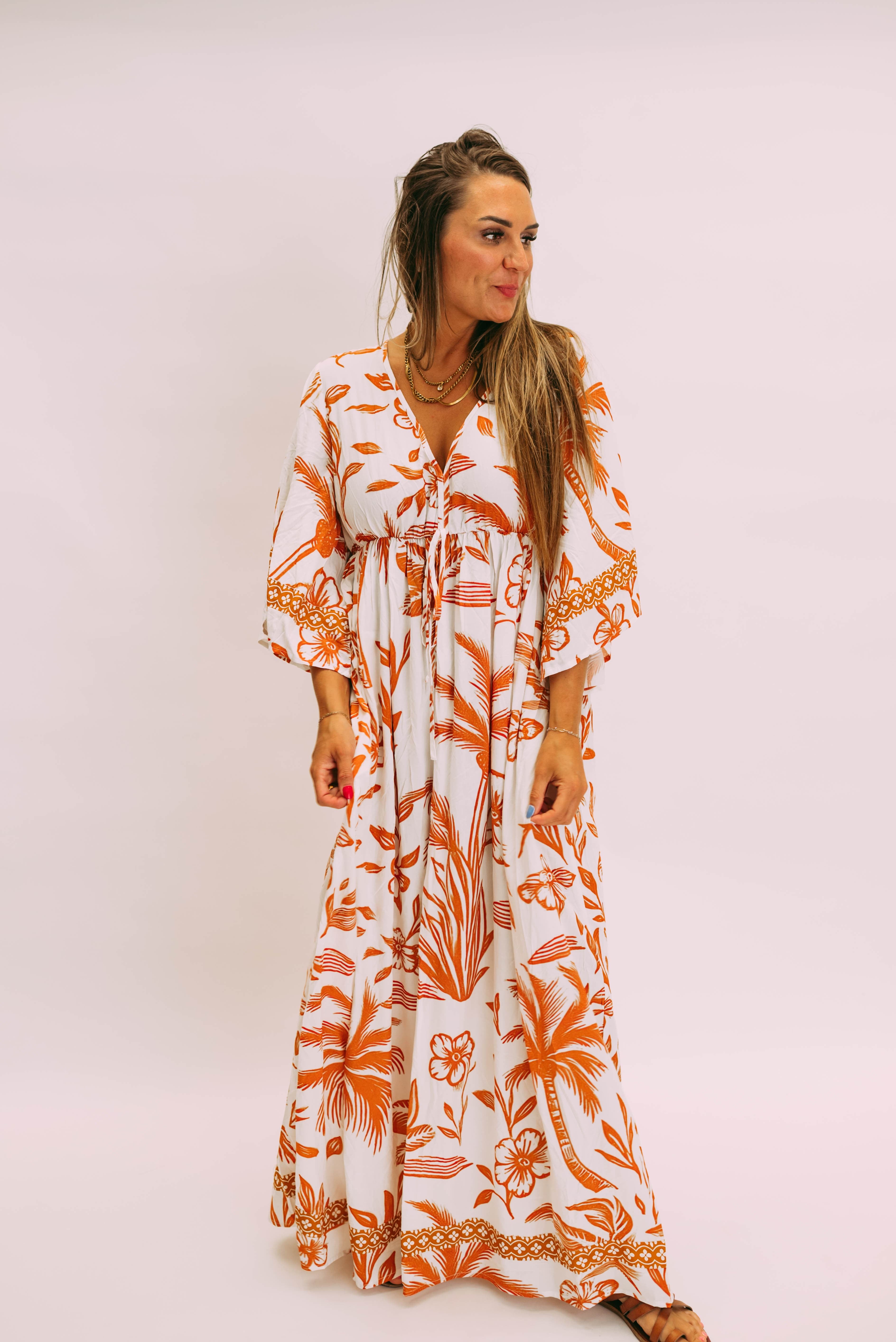 in the jungle kaftan dress