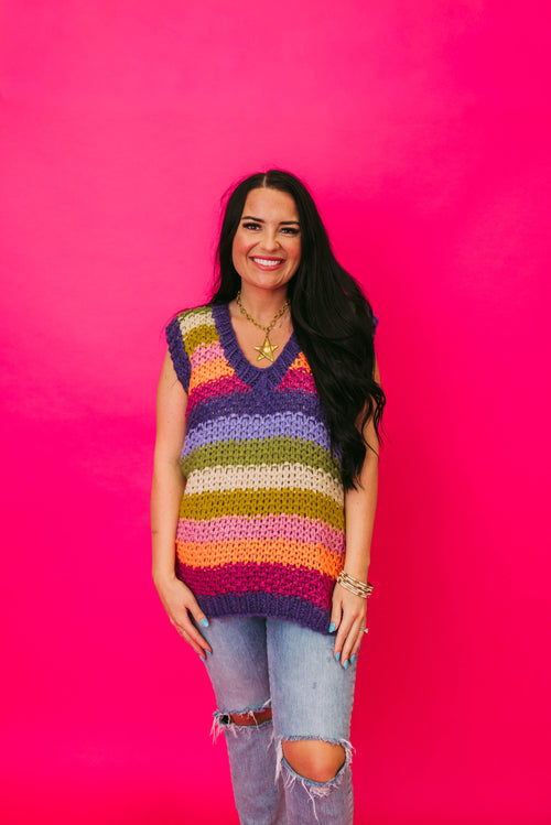 charlotte rainbow sweater vest