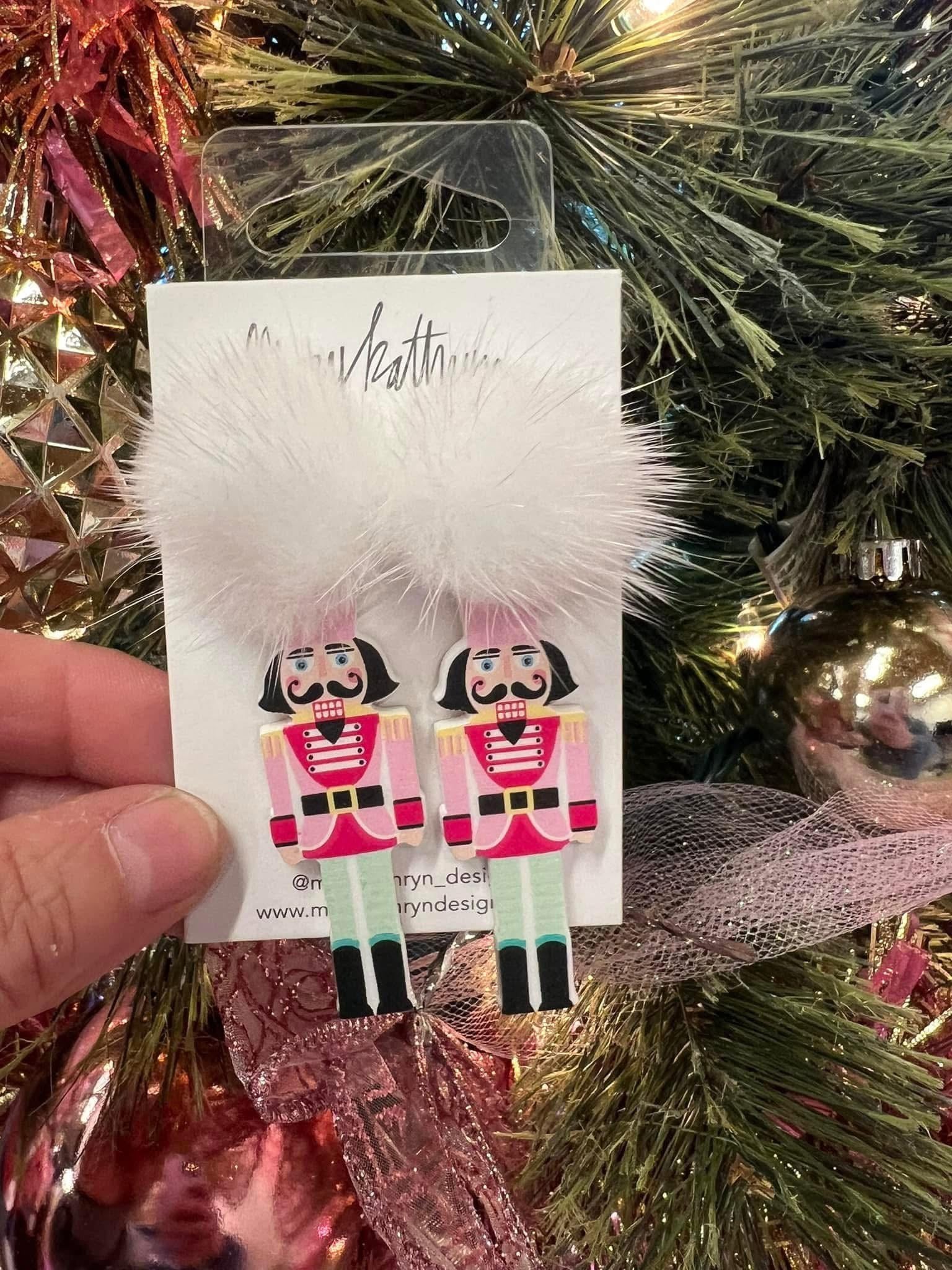 Pink Nutcracker Earrings