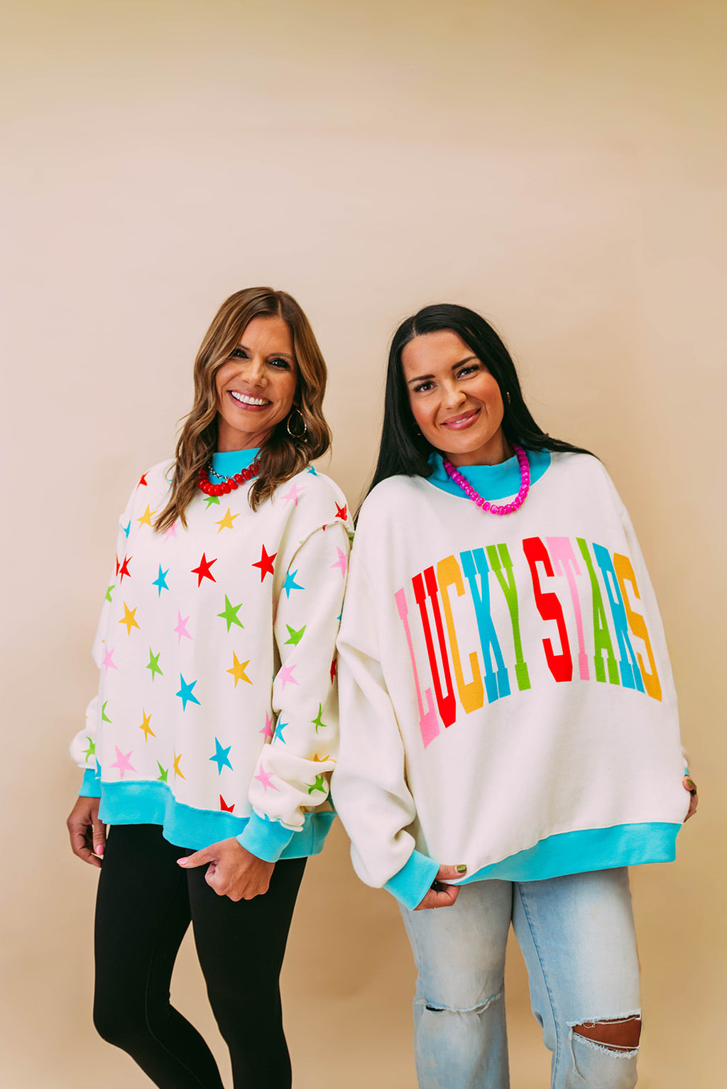 lucky stars reversible mockneck
