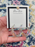 iridescent hoop earrings