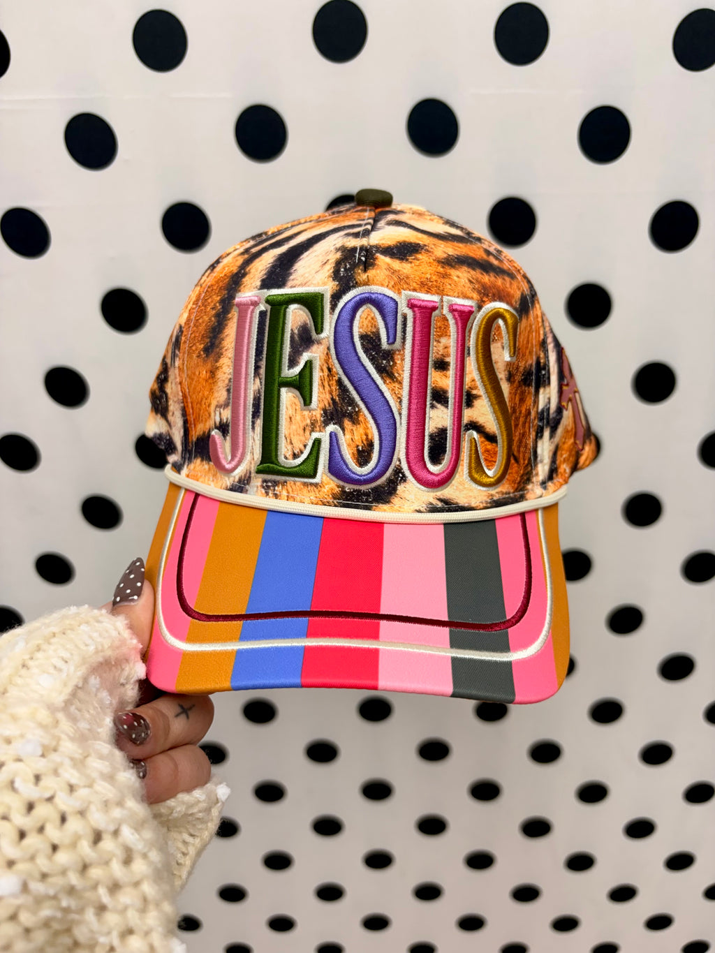 tiger stripe Jesus trucker
