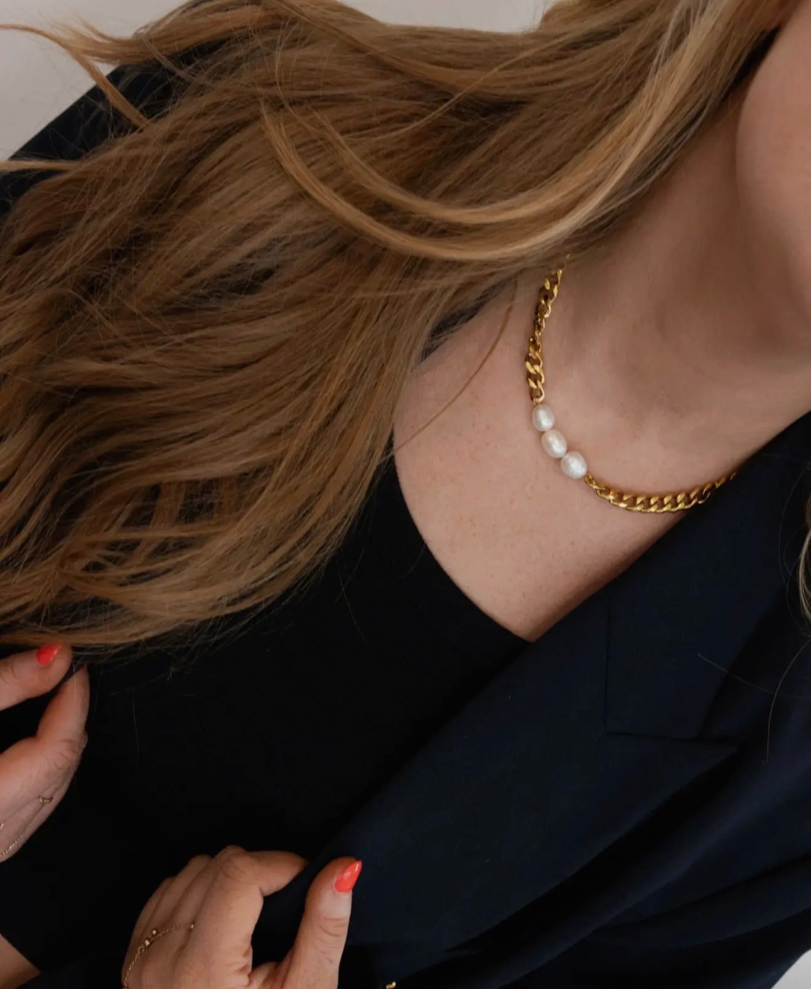 Three Pearl Necklace