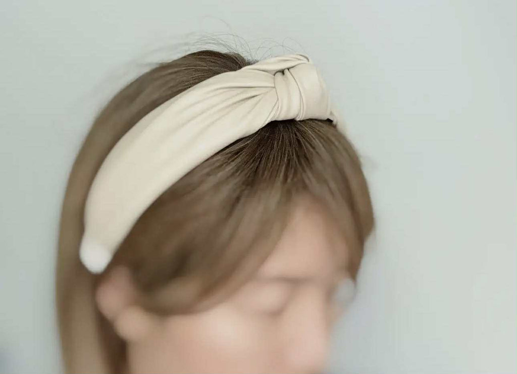 leather knotted headband