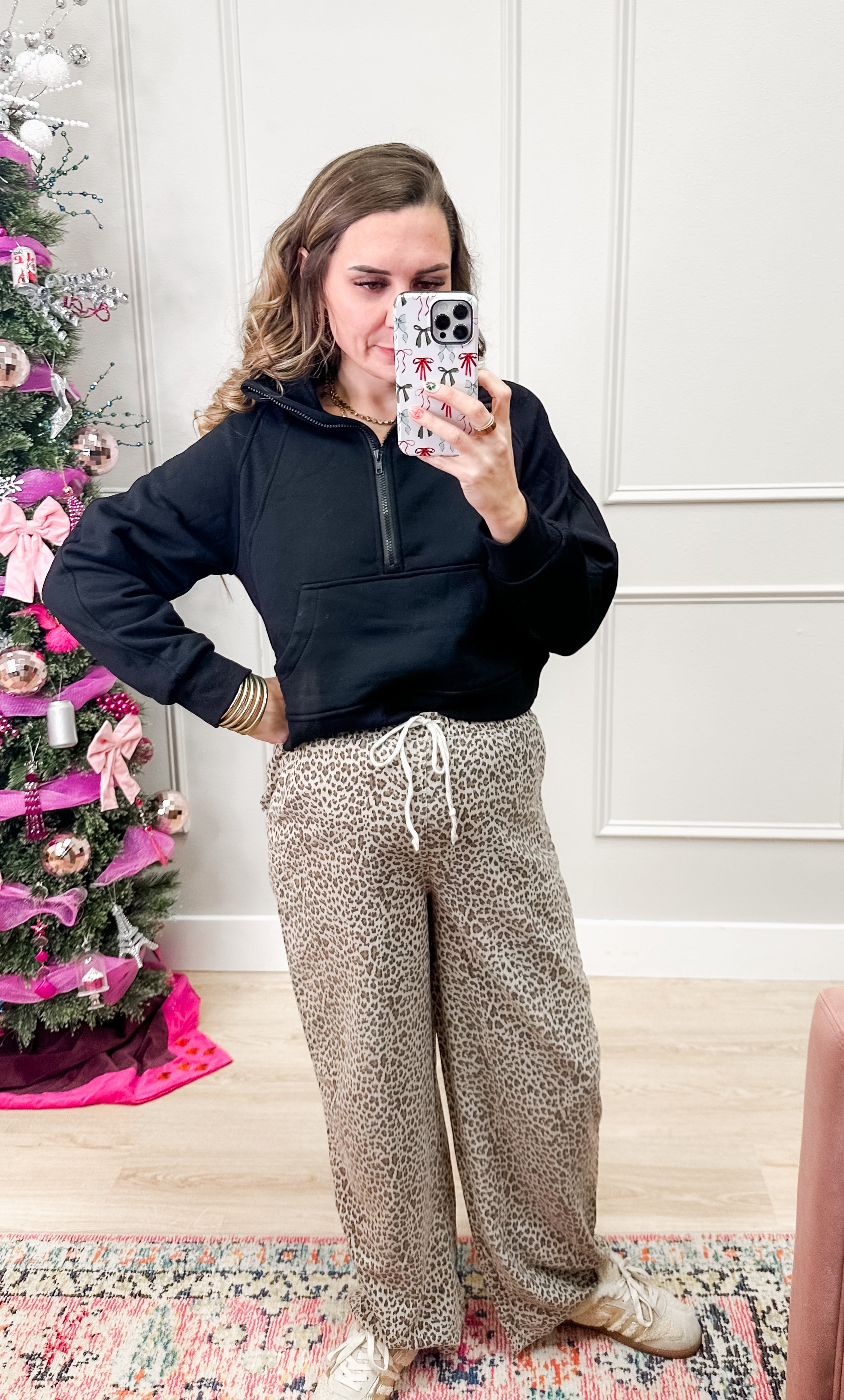 Half Zip Funnel Neck Sweatshirt