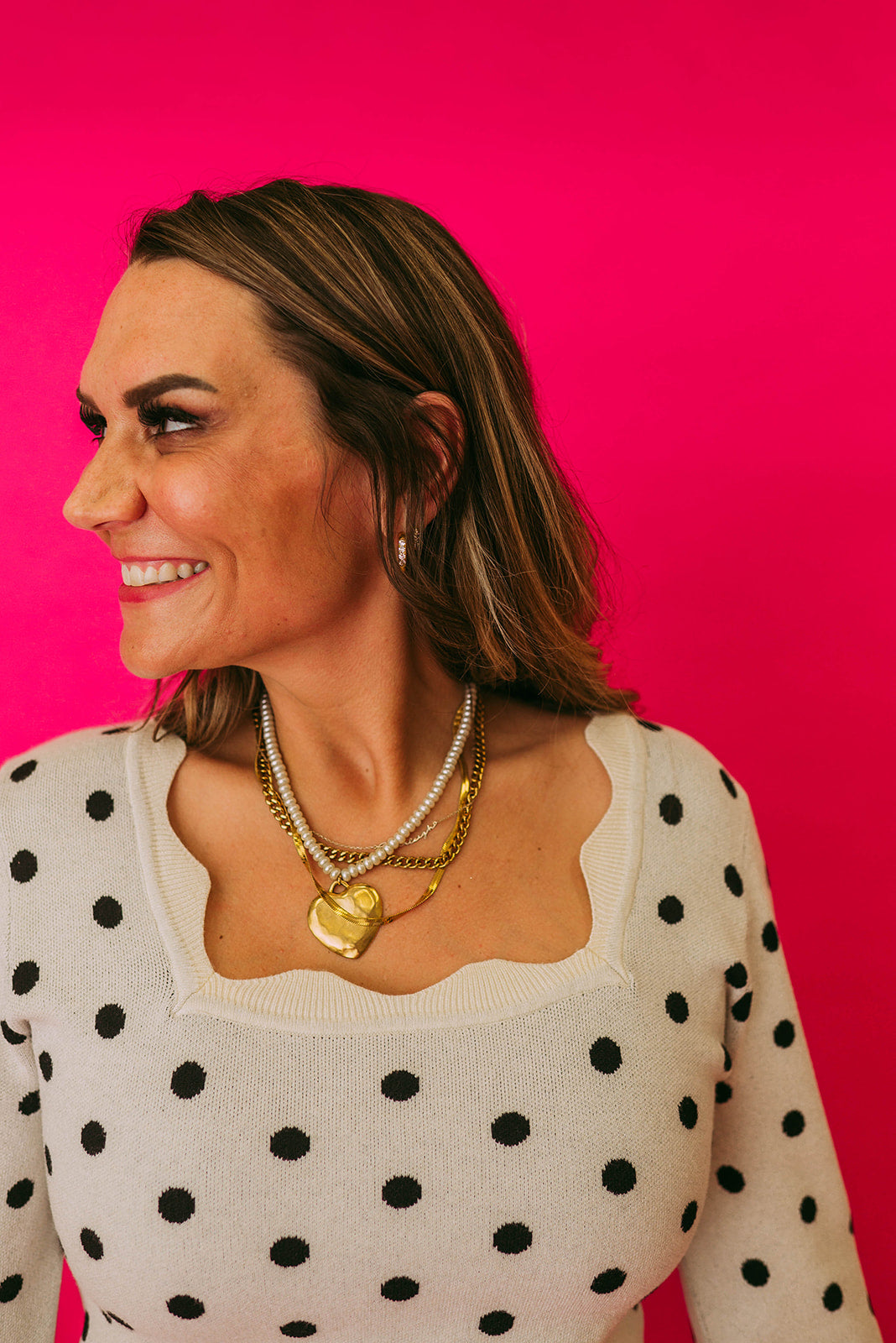 ivory polka dot whisper knit sweater