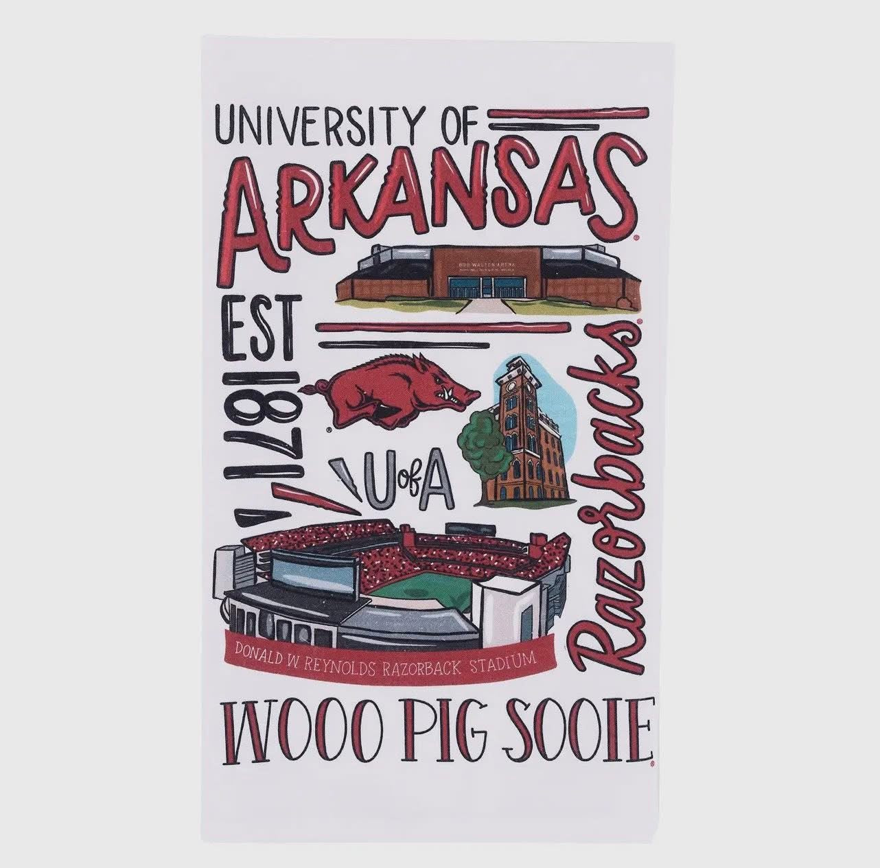 Arkansas Razorback Tea Towels