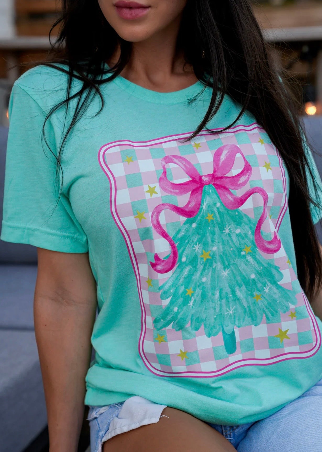 Mint Christmas Tree Tee