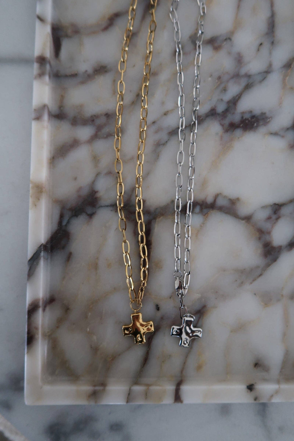 paperclip cross necklace