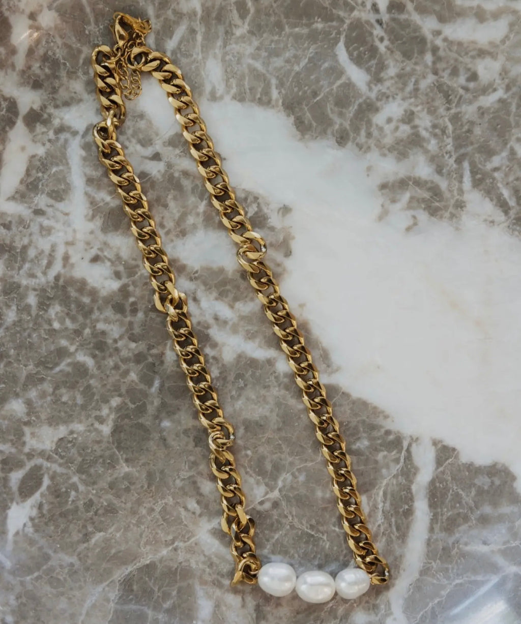 Three Pearl Necklace