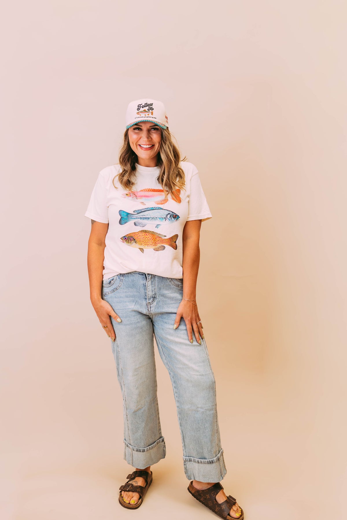 rainbow trout trio tee