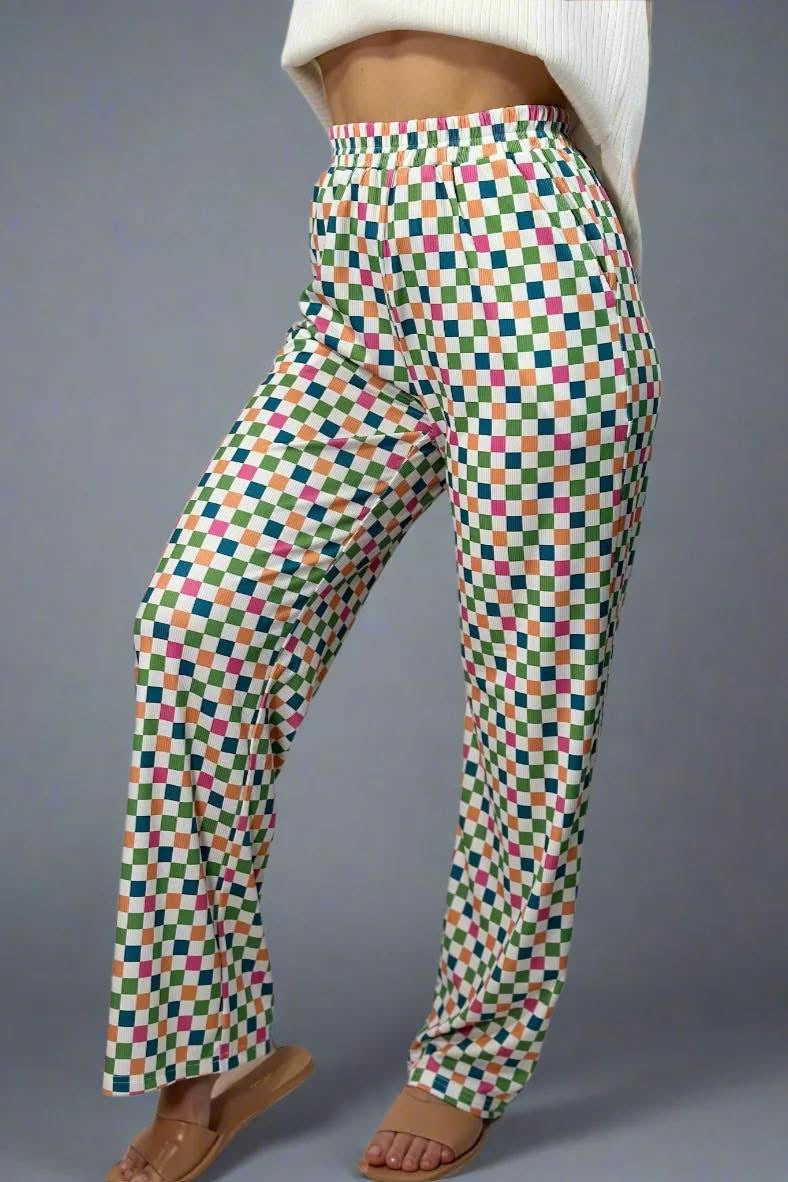 Retro Checkered Pants